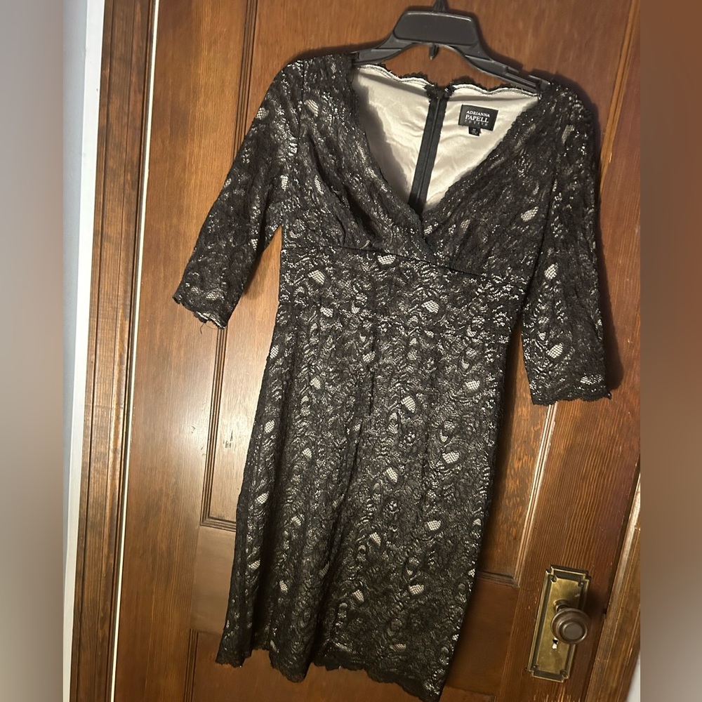 Lacy black cocktail dress